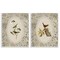 Stupell Industries Vintage Birds & Toile 2pc Framed Giclee Set, design by Radhika Modi